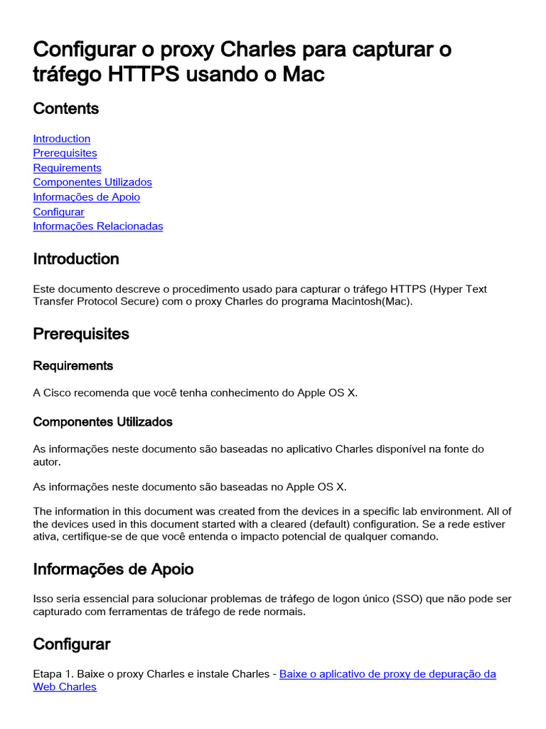 Captura HTTPS com Charles Proxy no Mac | PDF