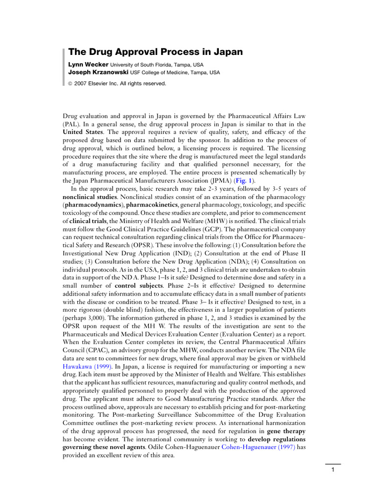 Japan's Drug Approval Process Explained | PDF | Phases Of Clinical ...