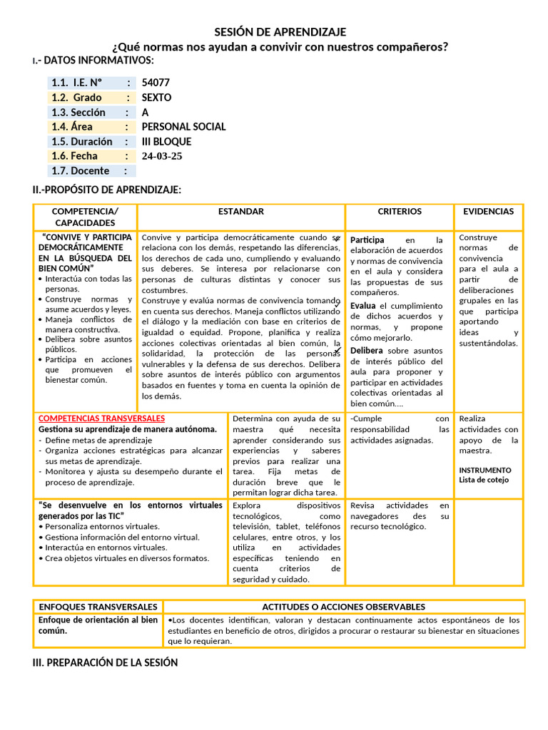 Normas de Convivencia en el Aula | PDF | Aprendizaje | Enseñando