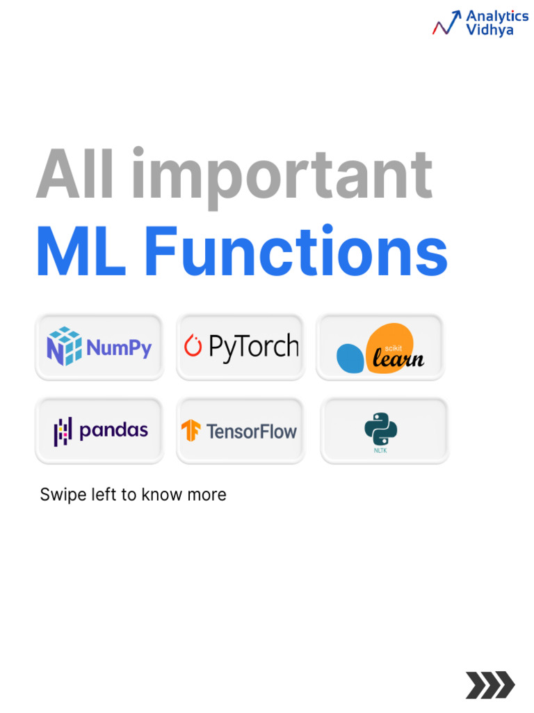 All Important Machine Learning Functions 1754273575 | PDF | Matrix ...