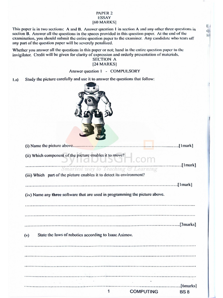 2025 B8 End of Term 3 - Computing | PDF