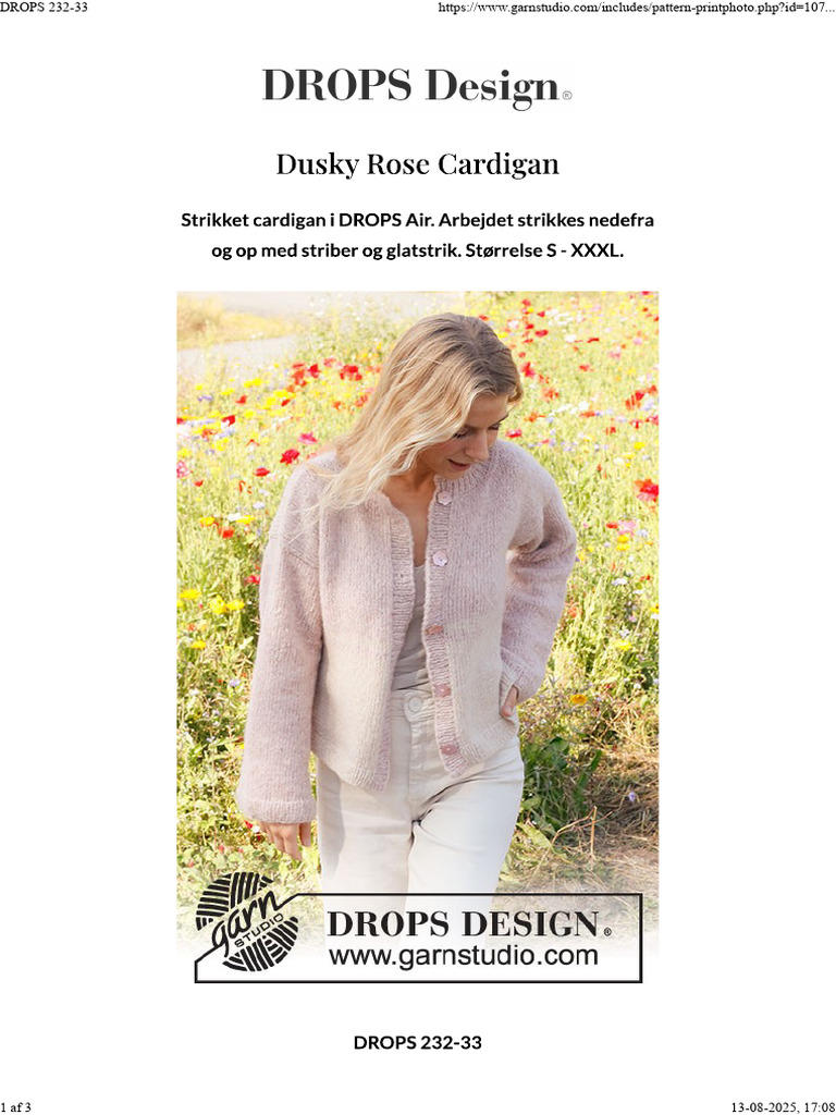 DROPS 232-33 Knitting Pattern | PDF
