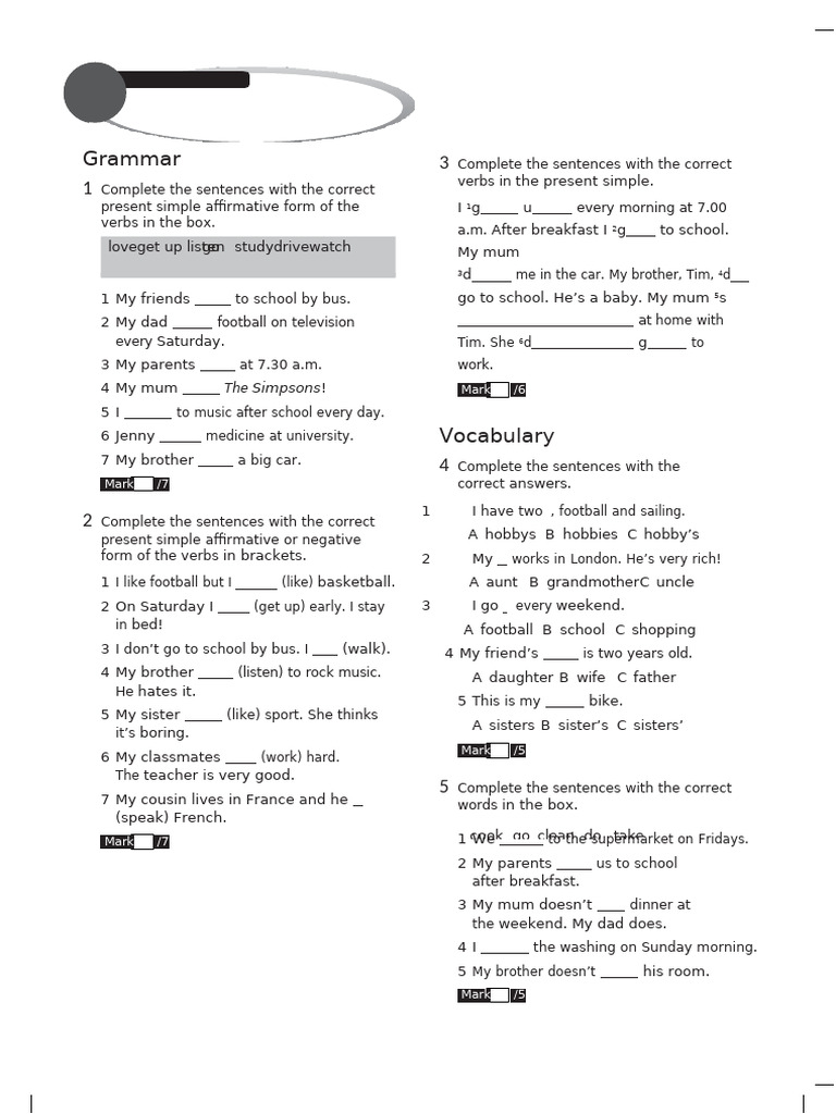 Elementary Progress Test Solutions | PDF | Adverb | English Language