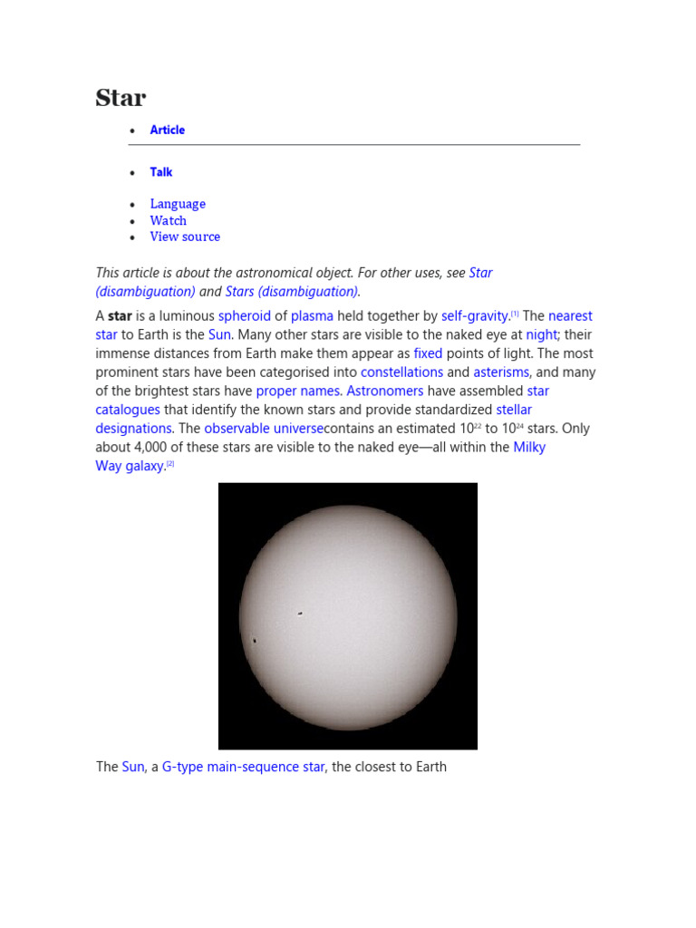 Understanding Stars: Formation and Types | PDF