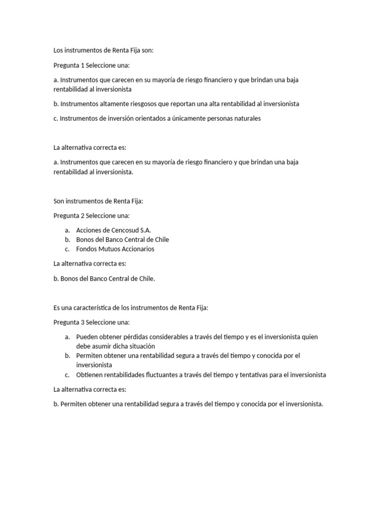 Guía sobre Instrumentos de Renta Fija y Variable | PDF | Compartir ...