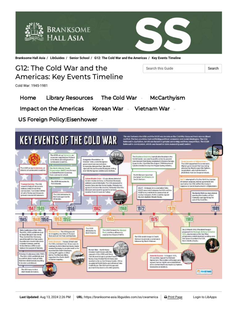 Cold War Key Events Timeline | PDF