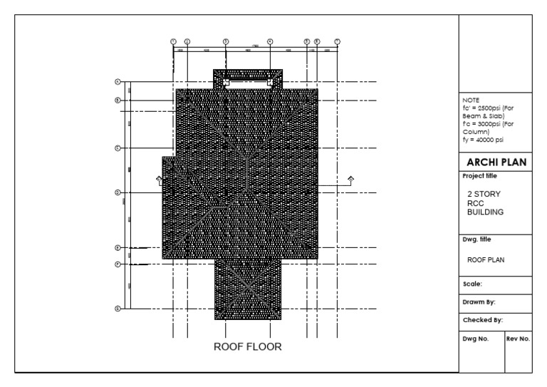 Floor Framing Plan for 2-Story RCC Building | PDF