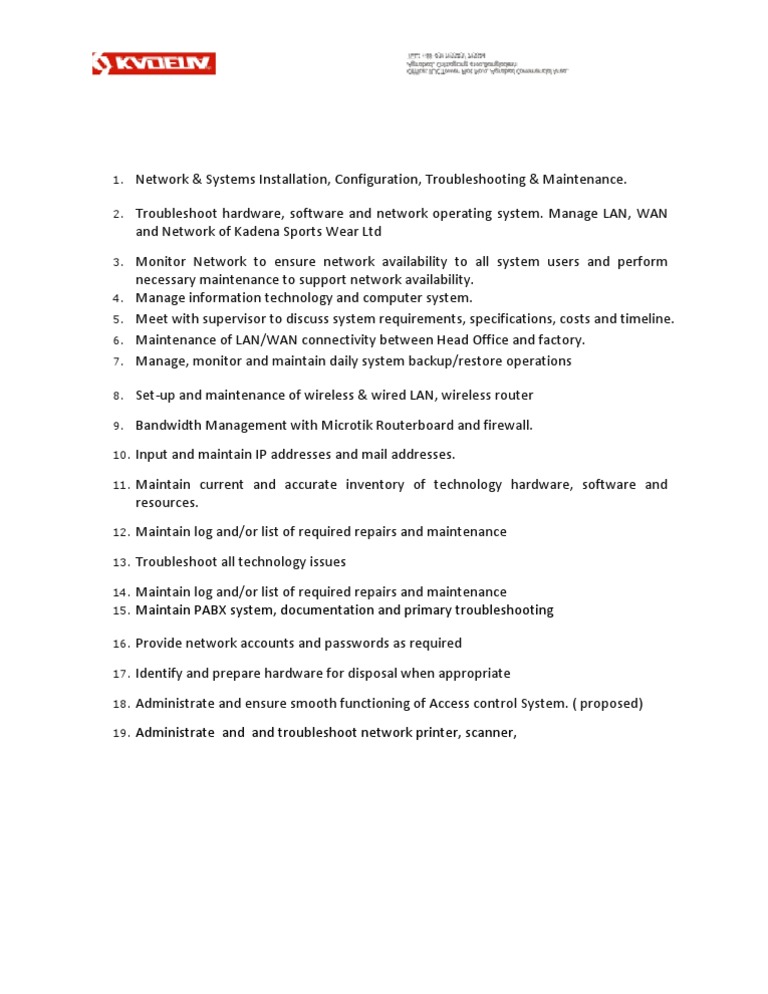 IT Network & System Management Guide | PDF | Computers | Technology ...