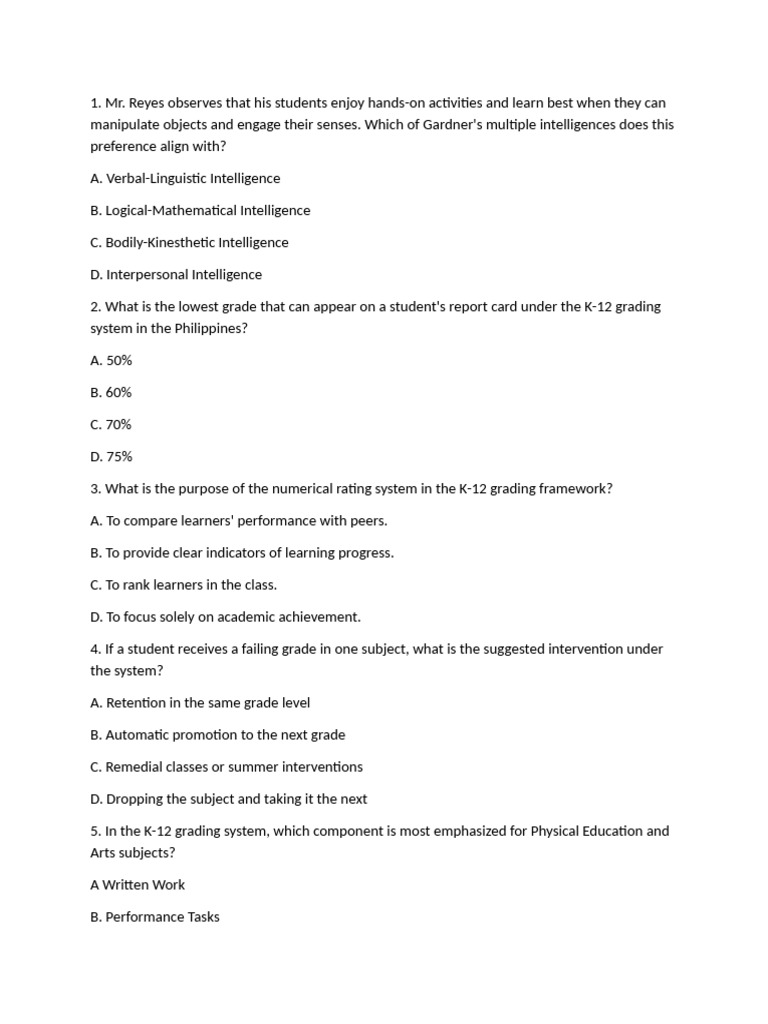 K-12 Grading and Curriculum Insights | PDF | Learning | Educational ...
