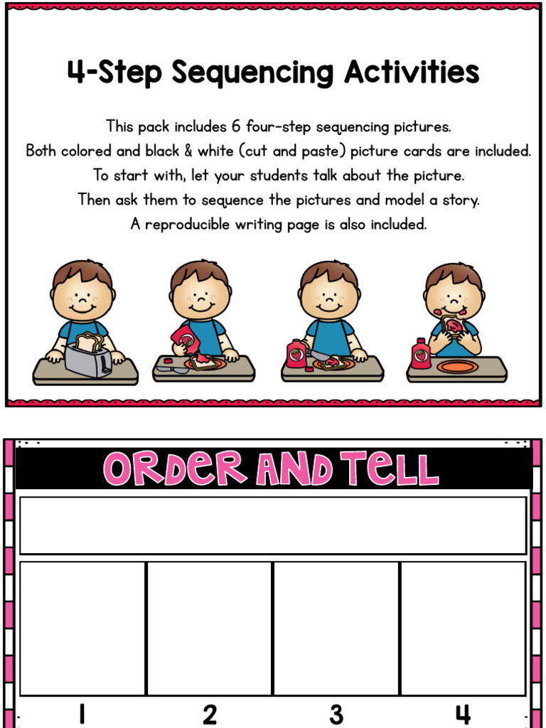 4-Step Story Sequencing Activity | PDF
