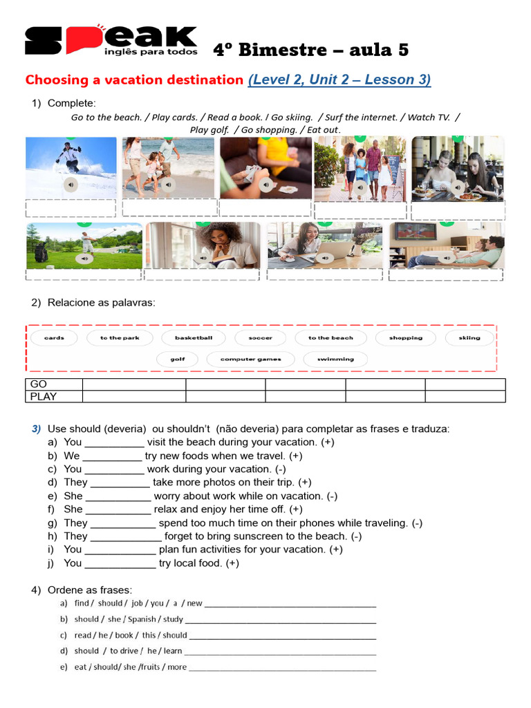 Vacation Destination Activities Guide | PDF