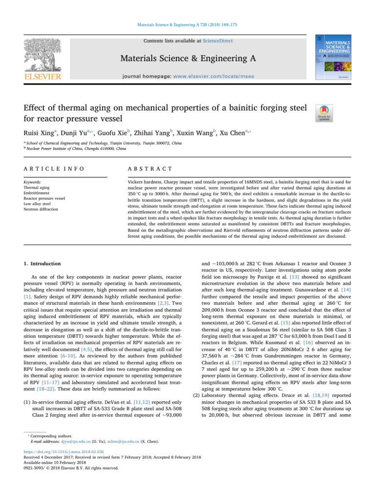 Ruisi Xing-Effect of Thermal Aging On Mechanical Properties of A ...