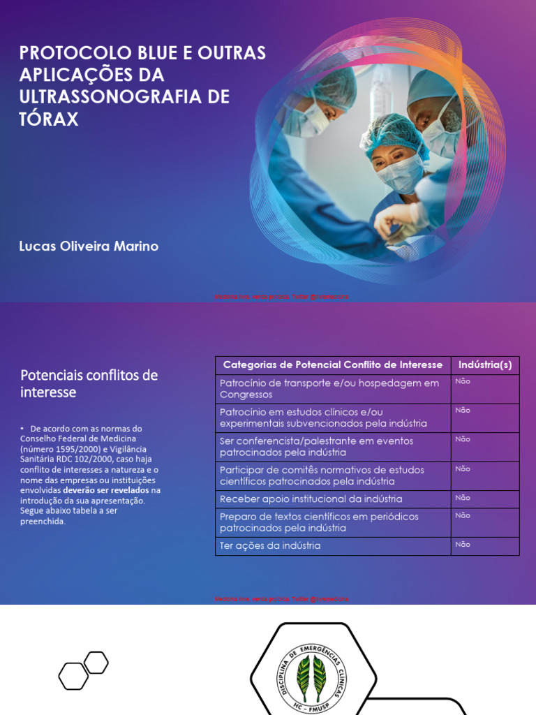 Protocolo Blue e Outras Aplicações | PDF | Remédio | Especialidades médicas