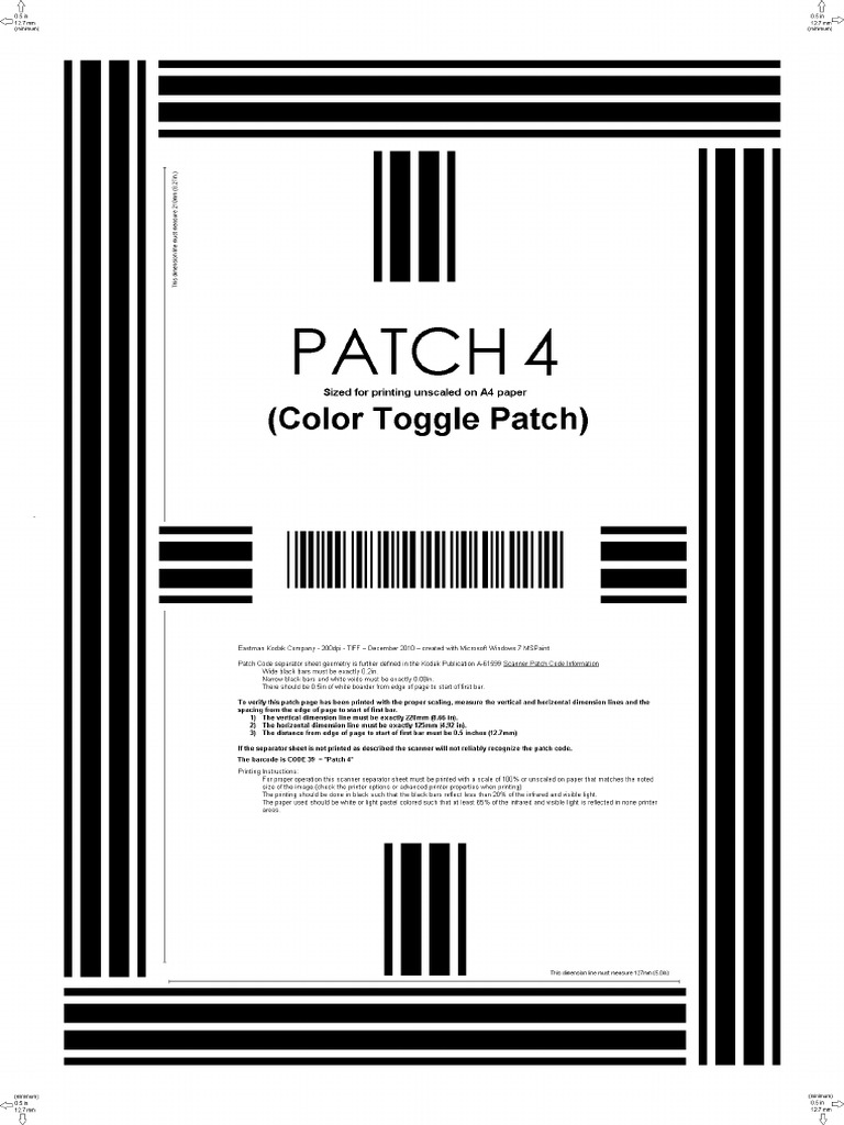 Patches For Printing On A4 Paper 5b | PDF