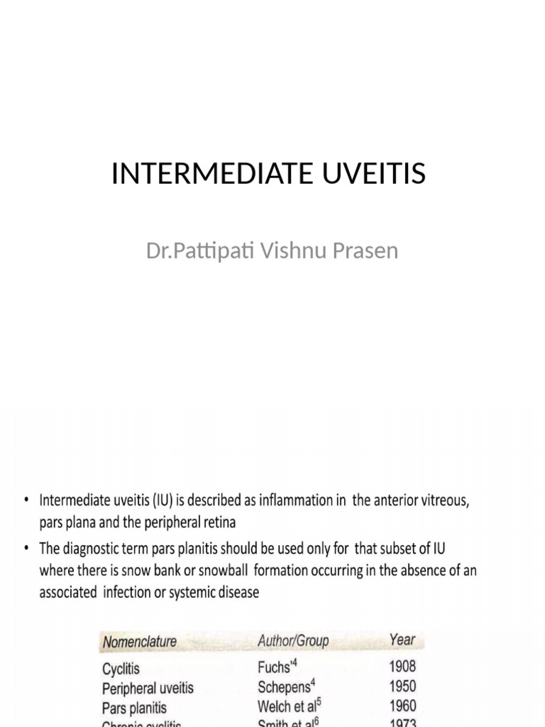 Intermediate Uveitis | PDF