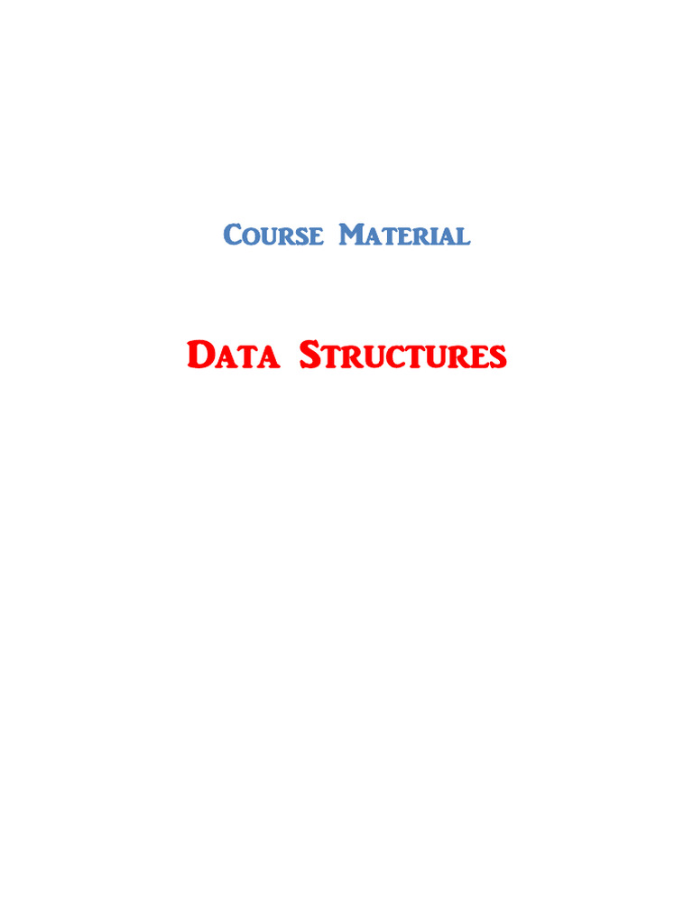 Data Structures Course Overview | PDF | Queue (Abstract Data Type ...