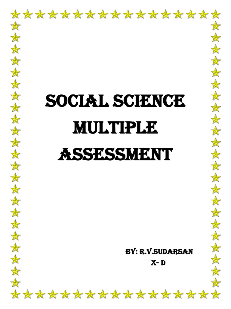 Social Science Multiple Assessment | PDF
