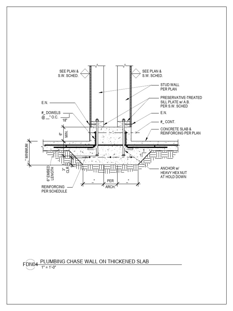 Plumbing Chase Wall Construction Details | PDF