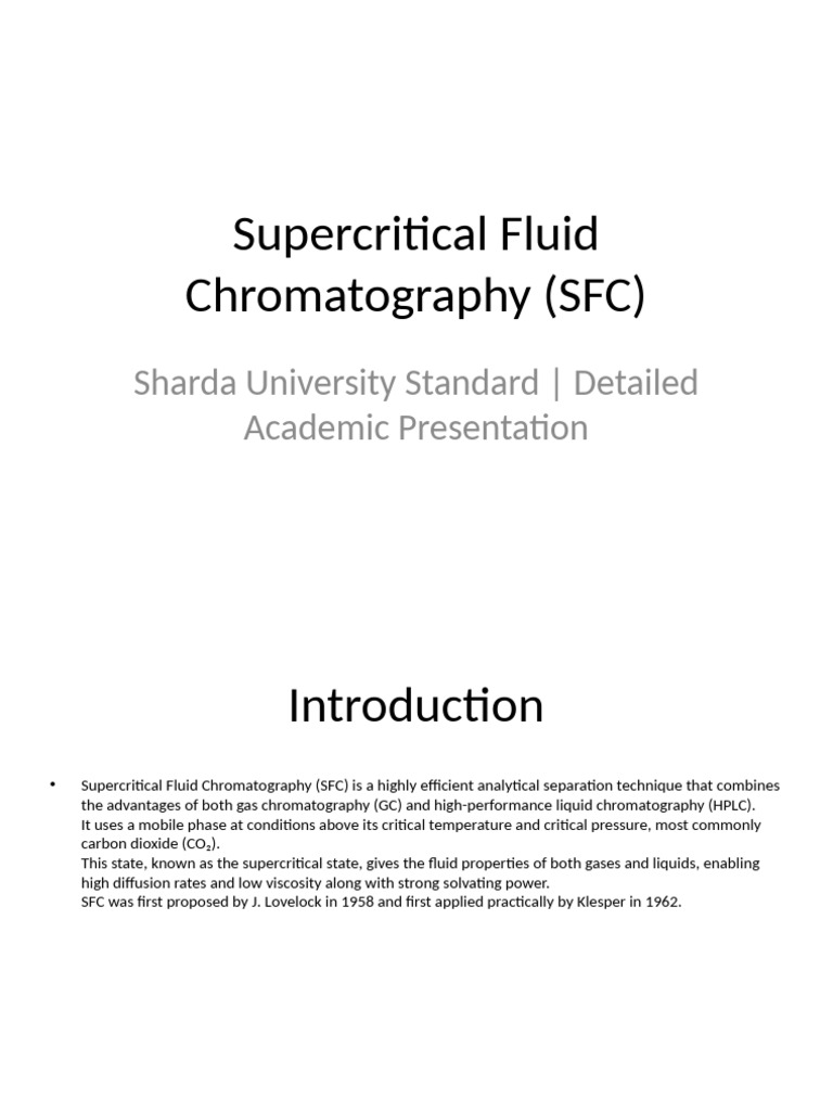Agilent SFC Instrument Overview | PDF | Chromatography | Supercritical ...
