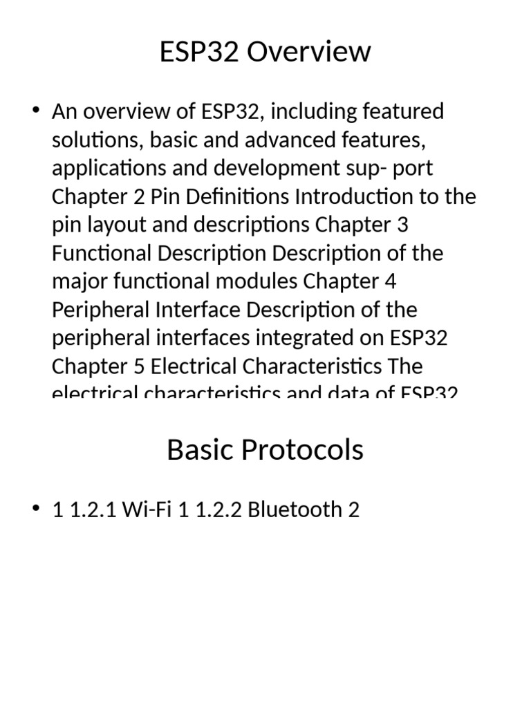 ESP32 Features and Applications Guide | PDF