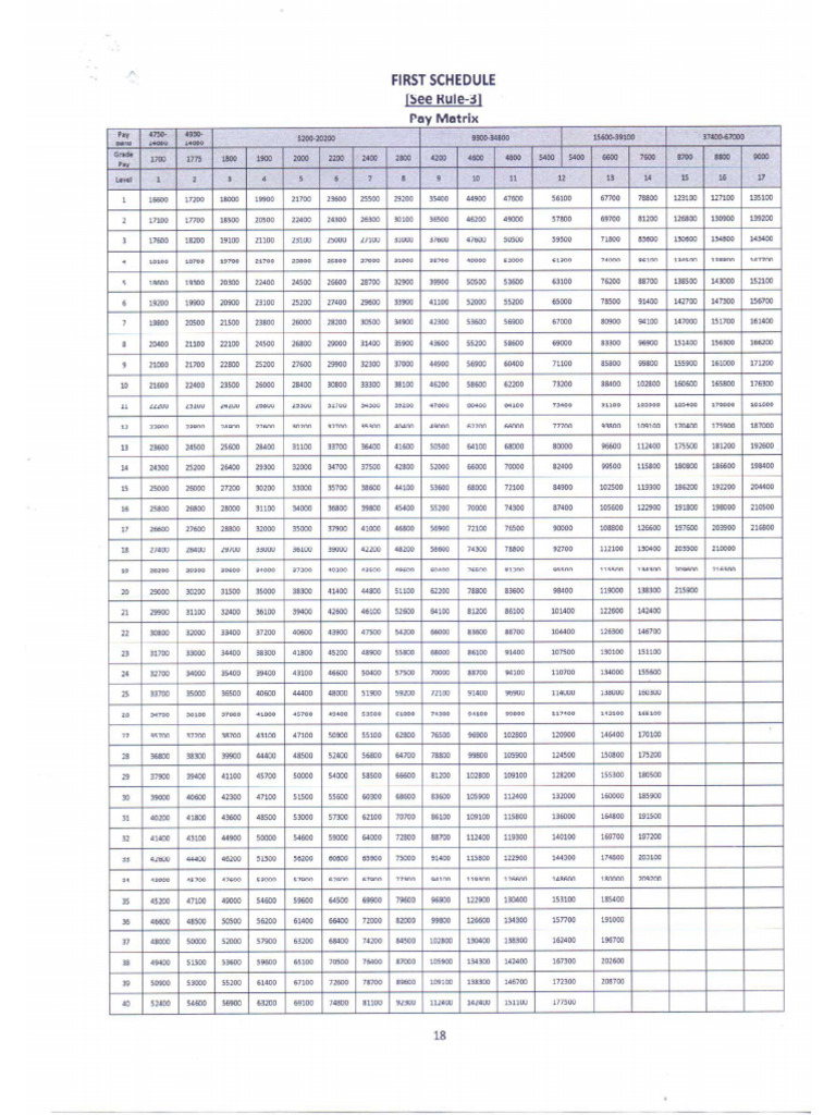 Pay Matrix | PDF