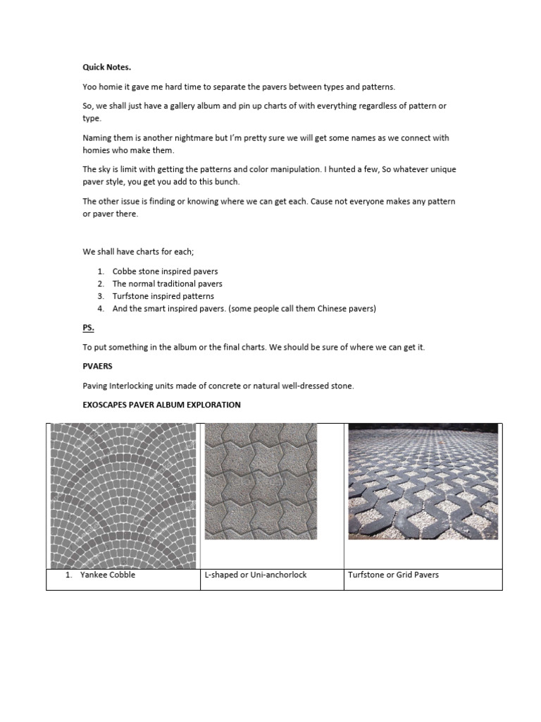 Classic paver patterns | PDF