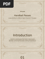 Types of Passes and Reception in Handball | PDF | Forward (Association ...