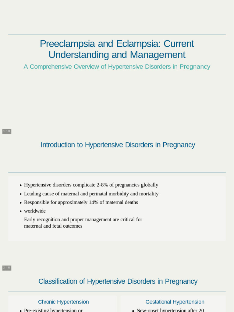Preeclampsia and Eclampsia | PDF | Childbirth | Obstetrics