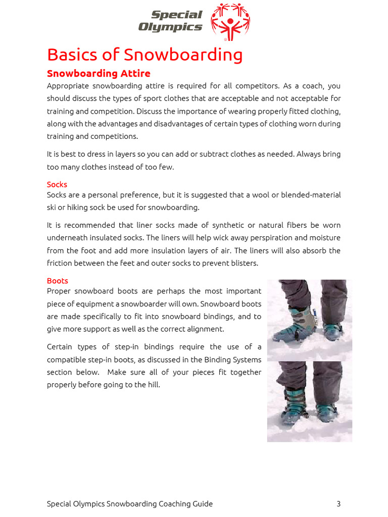 Snowboarding Attire for Competitors | PDF | Sock | Boot
