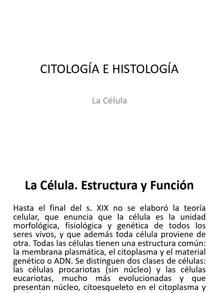 Estructura y Función de las Células | PDF | Biología Celular) | Citoplasma