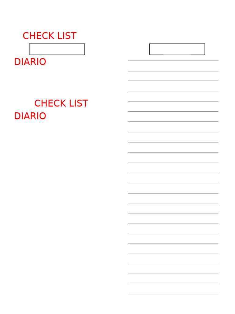 Check List | PDF