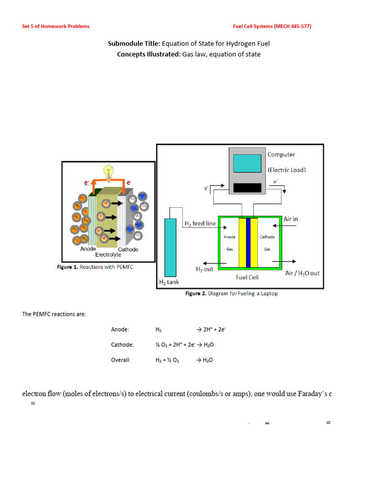 Fuel Cell Homework Problems Set 5 | PDF | Fuel Cell | Solid Oxide Fuel Cell