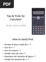 Tips and Tricks For Calculator Casio Fx-570MS