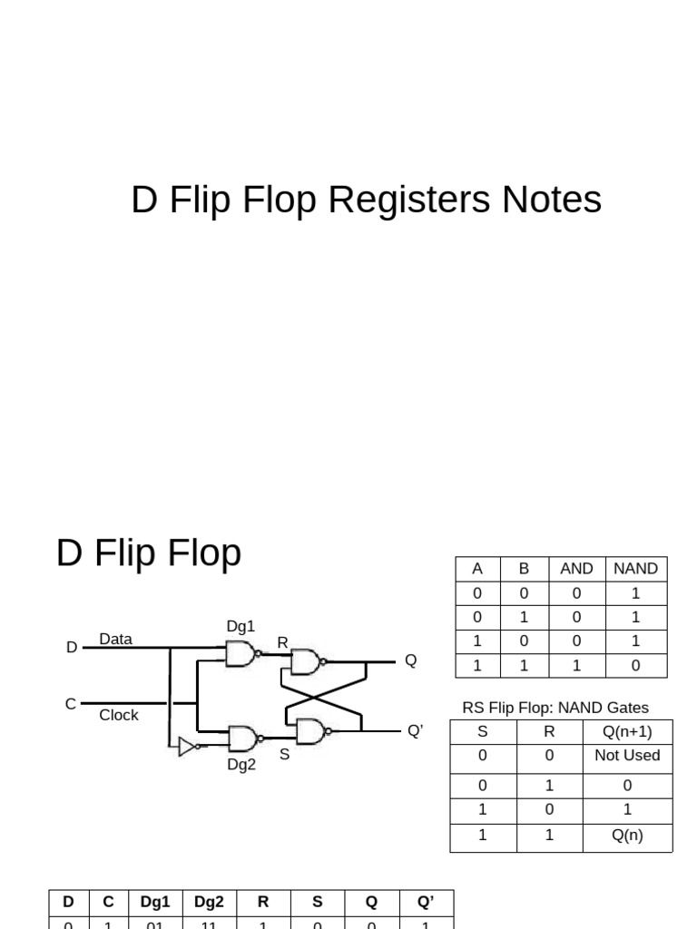 D Flip Flop Registers Overview | PDF | Electronic Design | Computer Memory