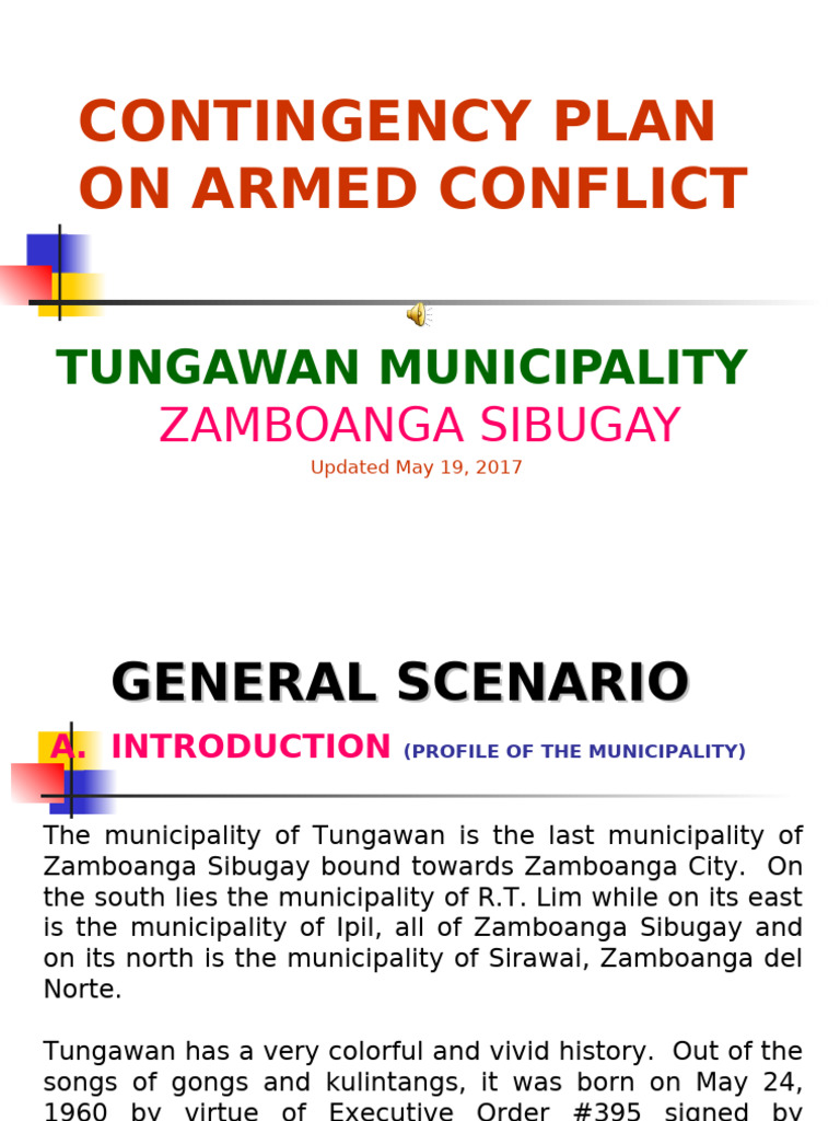 Tungawan Armed Conflict Contingency Plan | PDF | Search And Rescue