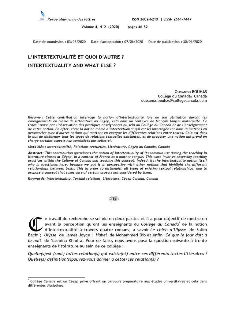 L'intertextualité Et Quoi D'autres | PDF | Prométhée | Intertextualité