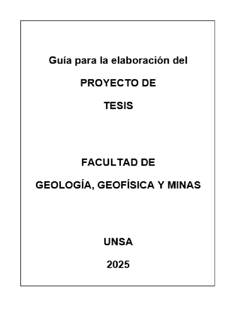 Mesa Partes La Guia para Elaborar Proyecto de Tesis - Mayo 2025 | PDF