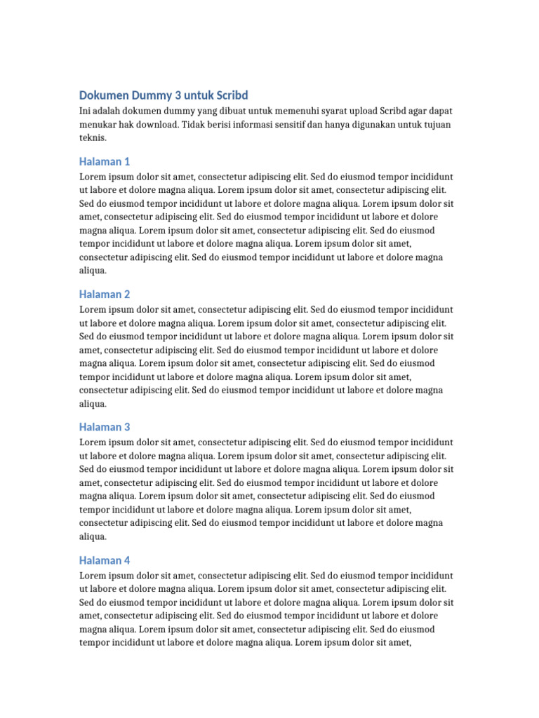 Dokumen Dummy 3 Scribd | PDF