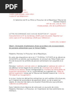 Demande de Recouvrement D'une Pension Alimentaire Par Le Trésor Public - Lettre Type