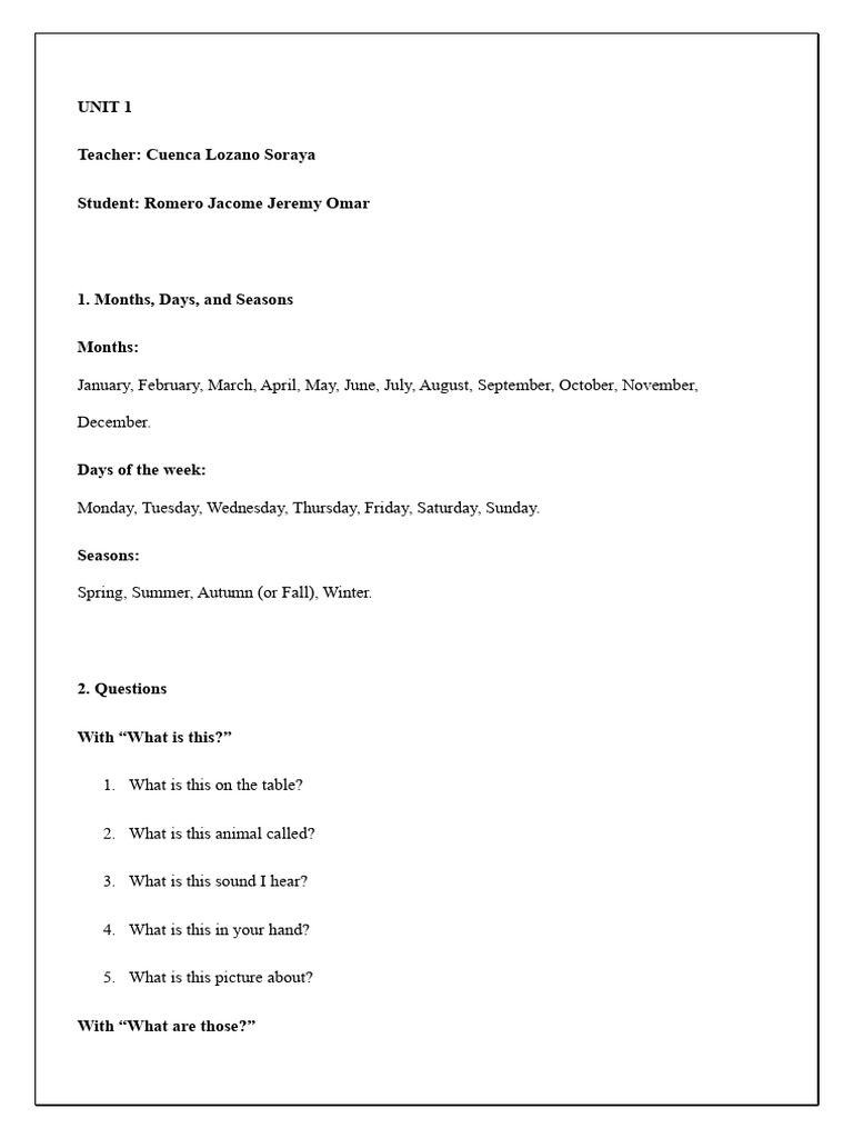 Unit 1 | PDF