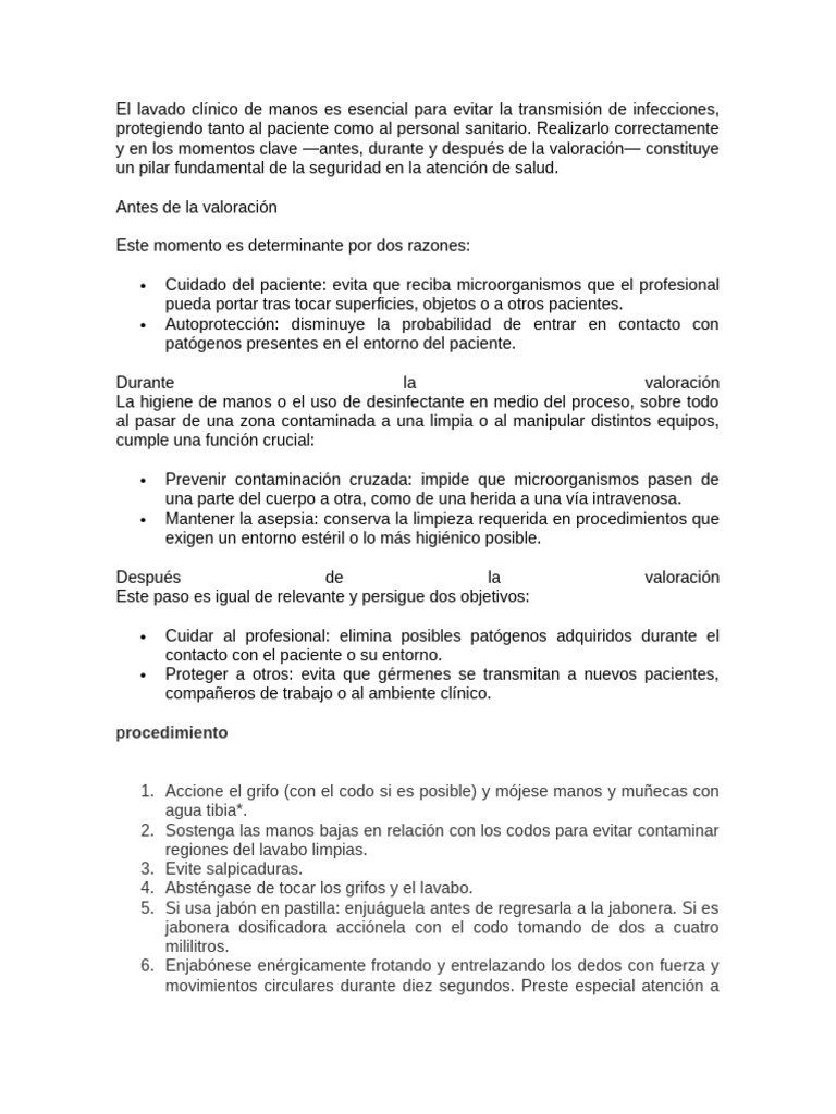 Importancia del Lavado de Manos en Salud | PDF | Microbiología ...