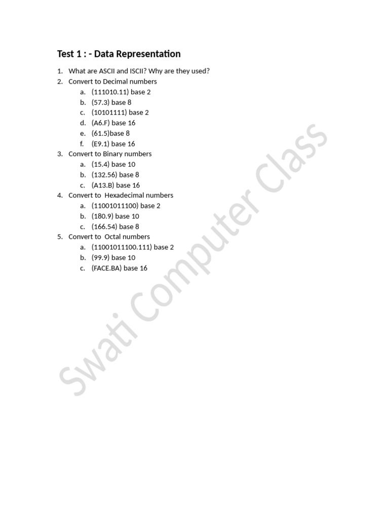 Test 1 Chapter 2 | PDF