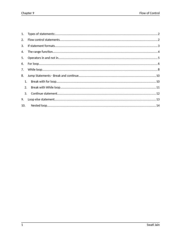 Control Flow Statements in Python | PDF | Control Flow | Computer ...