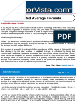 Weighted Average Formula