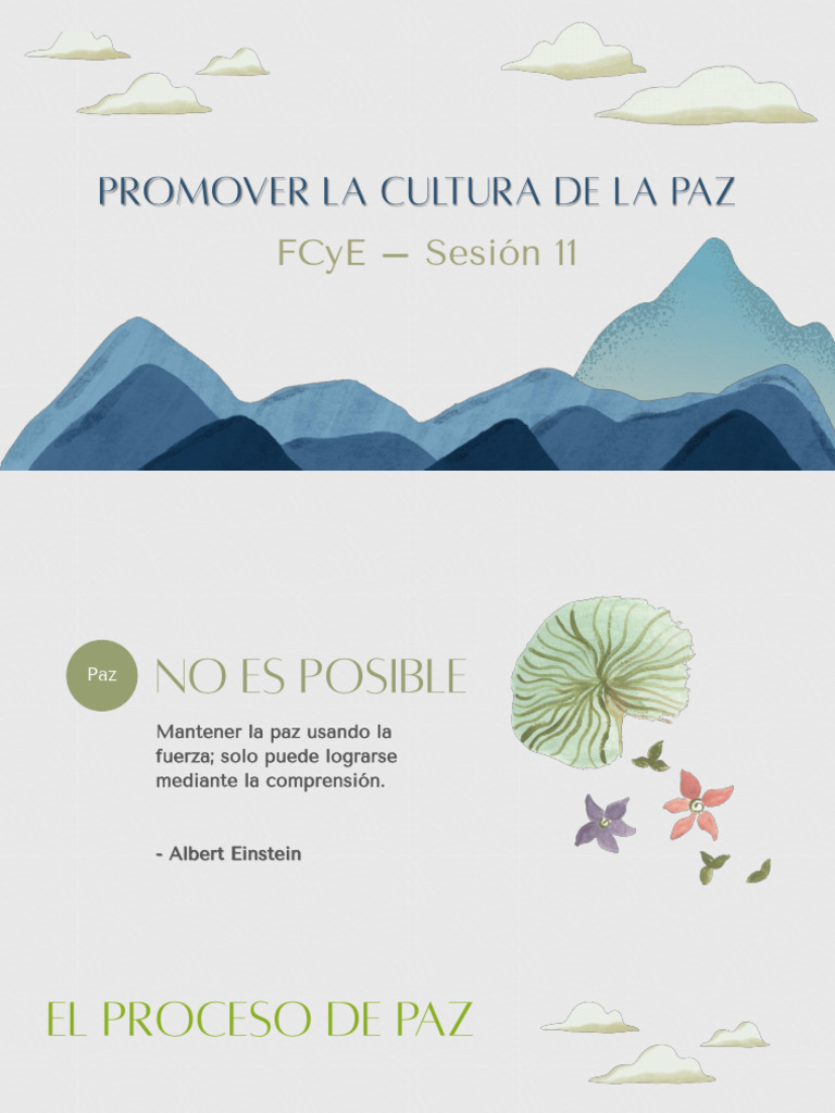 11 Promover La Cultura de La Paz | PDF | Derechos humanos | Paz