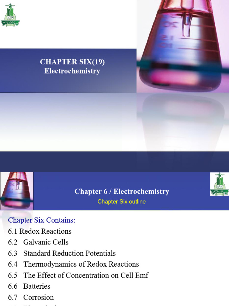 Understanding Electrochemistry Concepts | PDF | Electrochemistry | Redox