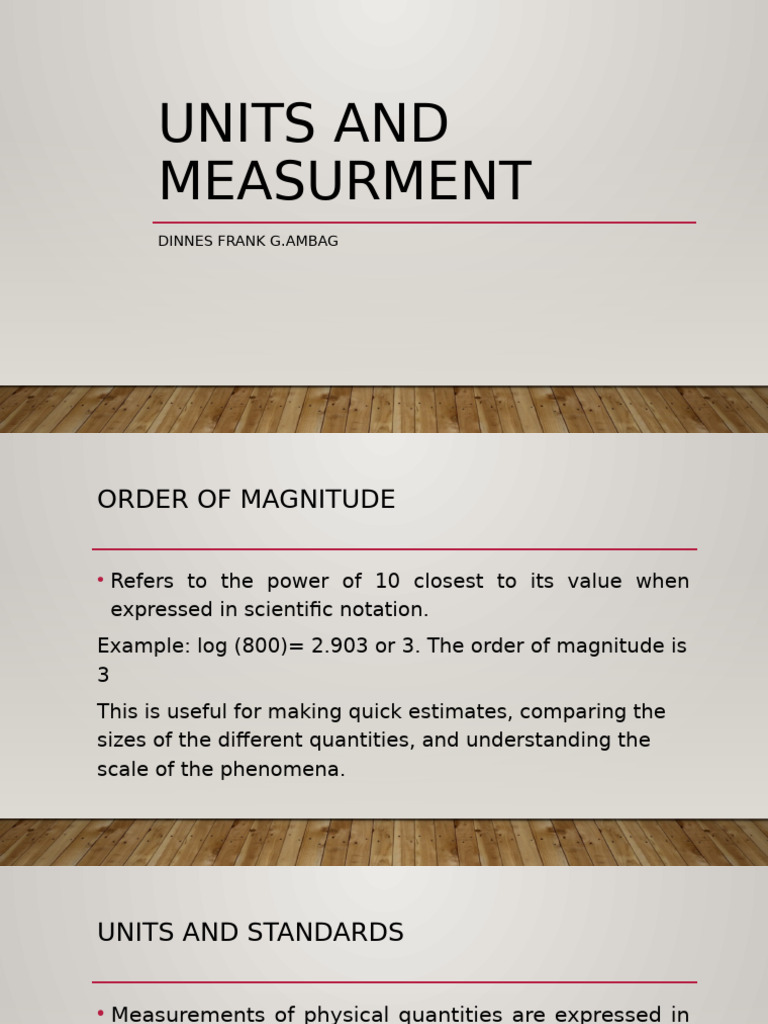 Understanding Units and Measurements | PDF