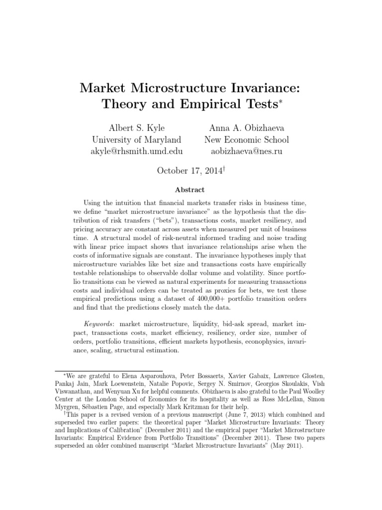 SSRN 1687965 | PDF | Volatility (Finance) | Standard Deviation