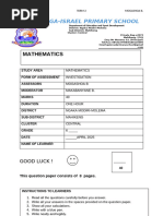 Grade 6 Maths Exam Paper - June 2021 | PDF | Qualifications