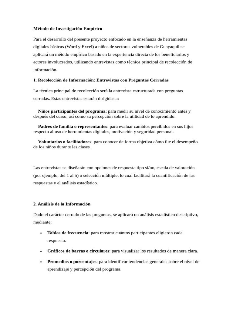 Métodos Empirico Cap 3 | PDF